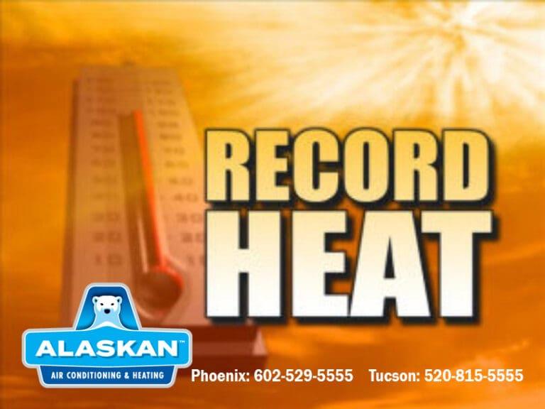 Record heat image with Alaskan contact info and logo